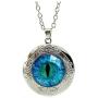 Chandrias Treasures Dragon Eye Engraved Locket Pendant Necklace 18'' - Holiday Sale