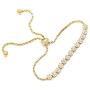 WeimanJewelry CZ Zircon Small Flower Cubic Zirconia Adjustable Chain Bracelet for Women Wedding