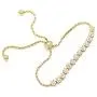 WeimanJewelry CZ Zircon Small Flower Cubic Zirconia Adjustable Chain Bracelet for Women Wedding