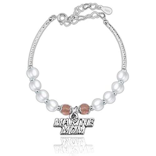 HN HNHB Marine Mom Bracelet Military Mom Navy Marine Gift Women Jewelry Gifts Makes Perfect Mom Gifts
