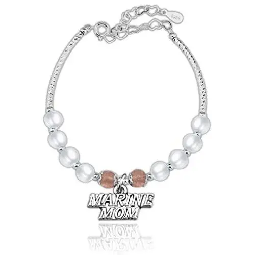 HN HNHB Marine Mom Bracelet Military Mom Navy Marine Gift Women Jewelry Gifts Makes Perfect Mom Gifts