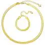 U/D Gold Plated Snake Chain Necklace Bracelet 5MM Flat Herringbone Choker Dainty Adjustable 16Inch Necklace for Women U/D Gold Plated Snake Chain Necklace Bracelet 5MM Flat Herringbone Choker Dainty Adjustable 16Inch Necklace for Women