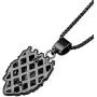 Aiyo Fashion Hip Hop Jewelry Crown Lion Head Pendant Iced Out Clear Rhinestones Curb Cuban Chain Stainless Steel Necklace