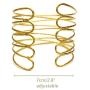 OCTCHOCO Simple Gold Swirl Arm Cuff Fashion Armlet Armband Bangle Bracelet 2.8'' Adjustable
