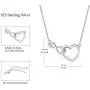 FANCIME 925 Sterling Sliver Infinity Love Heart Necklace Bracelet Cubic Zirconia Dainty Birthday Anniversary Jewelry Gifts for Her Women Girls, Adjustable Chain
