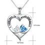 Sterling Silver Mother and Child Sister Forever Love Heart Pendant Necklace Bangle Bracelet for Mothers Day Gift