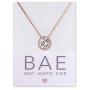 A+O Gift for Mom, Aunt, Grandma - Solitaire Halo Necklace in Gold, Rose Gold, Silver