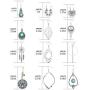Hanpabum 12 Pairs Bohemian Silvery Vintage Statement Dangle Earrings Ethnic Style Hollow Water Drop Earring for Women Girls