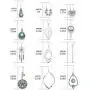 Hanpabum 12 Pairs Bohemian Silvery Vintage Statement Dangle Earrings Ethnic Style Hollow Water Drop Earring for Women Girls