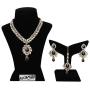 MUCH-MORE Unique Crystal Stone & Kundan CZ Stone Indian Bollywood Traditional Necklace Set for Women