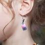 D.Rosse 6 Pairs Creative Unique Bubble Boba Tea Dangle Earrings Funny Personality Milk Tea Drink Earring Colorful Glass Bottle Funny Earrings for Women Girls Party Jewelry Gifts
