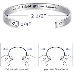 Memorial Bracelet Sympathy Gift Ill Hold You in My Heart Until I Hold You in Heaven Remembrance Bereavement Gifts Jewelry