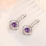 Four- Leaf Clover 5A Cubic Zirconia Sterling Silver Dangle Drop Earrings Gift for Women Gemini Sets