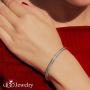 555Jewelry Womens Stainless Steel Fashion Cuff Hinged Lock Bangle Bracelet