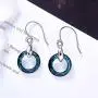 SNOWH Earrings for Women - Dangle Earrings Sterling Silver Hoop Earring with Swarovski Crystals SNOWH Earrings for Women - Dangle Earrings Sterling Silver Hoop Earring with Swarovski Crystals