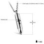 Mens Black Cross Pendant Stainless Steel Religious Bullet Urn Ashes Memorial Keepsake Necklace Chain for Men Women Prayer Jewelry