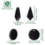 Shungite Pendant Necklace Set, Gift Set of Trendy Shungite Jewelry | Authentic Karelian Shungite Crystals