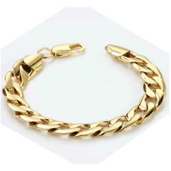 Real Gold Bracelet Mens Or Womens | 9mm Diamond Cut Cuban Link | 2X More Pure 24k Gold Plating Than Other Cheap Fashion Jewelry - The Look & Feel of Pure Solid Gold - 8 '' & 9 inch USA Made!