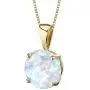 14 Karat Yellow Gold Created Opal Solitaire Pendant 14 Karat Yellow Gold Created Opal Solitaire Pendant