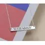 MyNameNecklace Roman Numeral Bar Necklace- Personalized Name Necklace Date Numbers Sterling Silver and Gold Plating