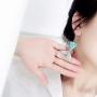 Sequins Mermaid Tail Earrings For Women Fantasy Ocean Princess Earrings Tassel Earrings Creative Ear Hook Translucent Fishtail Pendant Pearl Earrings