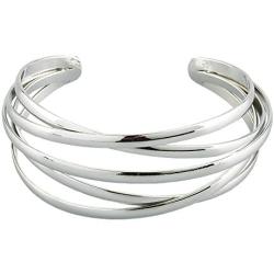 LuckyLy Bangle Marvelous Open Cuff Style Bracelet For Women, Silver and Gold, One Size Fits All