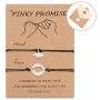 SUNSH Mother and Daughter Bracelets Set for Women Teen Girl Best Friend Couple Pinky Promise Adjustable Black Strings with Wish Card/Envelope Boyfriend Girlfriend Husband Wife Jewelry Friendship Gifts