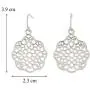 Allison Rose Atelier Womans - Bohemian Drop Earrings - Filigree Cutout Round Shape - worn gold plating Lightweight Dangle Earrings - Fashion Earrings for Woman