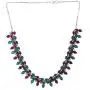 Efulgenz Boho Vintage Antique Ethnic Gypsy Indian Oxidized Silver Crystal Cubic Zirconia Bridal Necklace Earrings Jewelry Set Efulgenz Boho Vintage Antique Ethnic Gypsy Indian Oxidized Silver Crystal Cubic Zirconia Bridal Necklace Earrings Jewelry Set