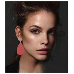 4 Pairs Leather Teardrop Earring Lightweight Leaf Drop Bohemian Hollow Earrings For Women Girl