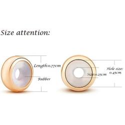 Round Spacer Beads Clip Stopper Charms Sterling Silver for European Bracelets 2PCS