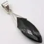 SilverStarJewel Sterling Silver Marquise Faceted Black Onyx Pendant 1.8'' Jewelery Gift SilverStarJewel Sterling Silver Marquise Faceted Black Onyx Pendant 1.8'' Jewelery Gift