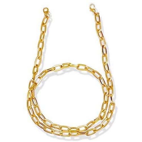 mask chain holder plated 14K rose gold paperclip jewelry face mask chain necklace lanyard for women & girls (2 pcs )