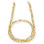 mask chain holder plated 14K rose gold paperclip jewelry face mask chain necklace lanyard for women & girls (2 pcs )