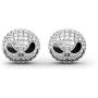 Jeulia 1.5 Carat Nightmare Earrings Jack Skellington Stud Earrings for Women Men Diamond 925 Sterling Silver Earrings Halloween Jewelry Romantic Jewelry Gift for Her Christmas Birthday Gift