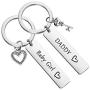 MAOFAED Father Daughter Gift Dad Keychain Daddy and Baby Girl Keychain BDSM Keychain DDLG Gifts Daddydom Gift Babygirl Gift