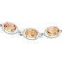Shop LC 925 Sterling Silver Bolo Bracelet Crystal Jewelry for Women(Multi Gemstones/Garnet/Citrine/Topaz)
