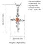 INFUSEU Sterling Silver Cross Pendant Necklaces for Women Faith Hope Love Gifts, 18 Inch Chain