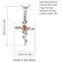 INFUSEU Sterling Silver Cross Pendant Necklaces for Women Faith Hope Love Gifts, 18 Inch Chain