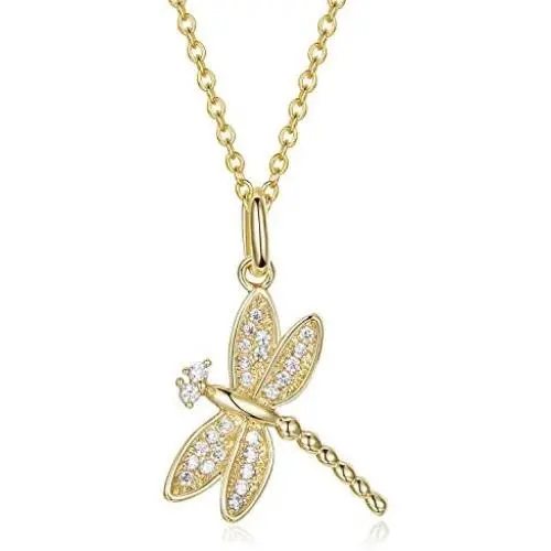 Agvana Sterling Silver Gold Cubic Zirconia Dragonfly Dangle Earrings Bracelet Pendant Necklace Anniversary Birthday Gifts Jewelry for Women Girls Mom Grandma Wife Girlfriend Daughter Her Agvana Sterling Silver Gold Cubic Zirconia Dragonfly Dangle Earrings Bracelet Pendant Necklace Anniversary Birthday Gifts Jewelry for Women Girls Mom Grandma Wife Girlfriend Daughter Her