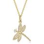 Agvana Sterling Silver Gold Cubic Zirconia Dragonfly Dangle Earrings Bracelet Pendant Necklace Anniversary Birthday Gifts Jewelry for Women Girls Mom Grandma Wife Girlfriend Daughter Her