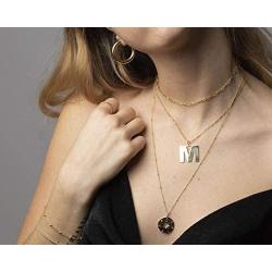 ALEXCRAFT 14K Gold Plated Paperclip Chain Link Choker Necklace for Women Girls
