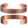MagEnergy Copper Bracelet for Men Life of Tree Magnetic Therapy Bracelet Viking Jewelry 7.5inches Adjustable