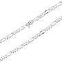 LeCalla Links Sterling Silver Italian Jewelry 3.5 MM, 6.8 MM Figaro Chain Necklace for Women and Men (16, 18, 20, 22, 24, 26 Inches)