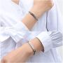 zeqingjw Crystal Cremation Jewelry Bracelet for Ashes for Women Stainless Steel Adjustable Urn Bangles for Ashes Memorial Keepsake Jewelry Ashes Bracelet