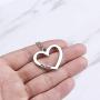 SIVITE Best Friends Forever Necklace Hollow Heart Pendant Necklace for 3 Pieces BFF Friendship Necklace