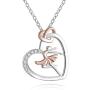 925 Sterling Silver Heart Ballet Dance Lovers Dancer Necklace Ballerina Silhouette Jewelry Gift for Girls Women