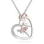 925 Sterling Silver Heart Ballet Dance Lovers Dancer Necklace Ballerina Silhouette Jewelry Gift for Girls Women
