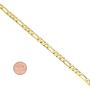 The Bling Factory 4mm-9mm 14k Yellow Gold Plated Flat Figaro Chain Necklace