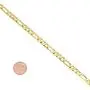 The Bling Factory 4mm-9mm 14k Yellow Gold Plated Flat Figaro Chain Necklace The Bling Factory 4mm-9mm 14k Yellow Gold Plated Flat Figaro Chain Necklace
